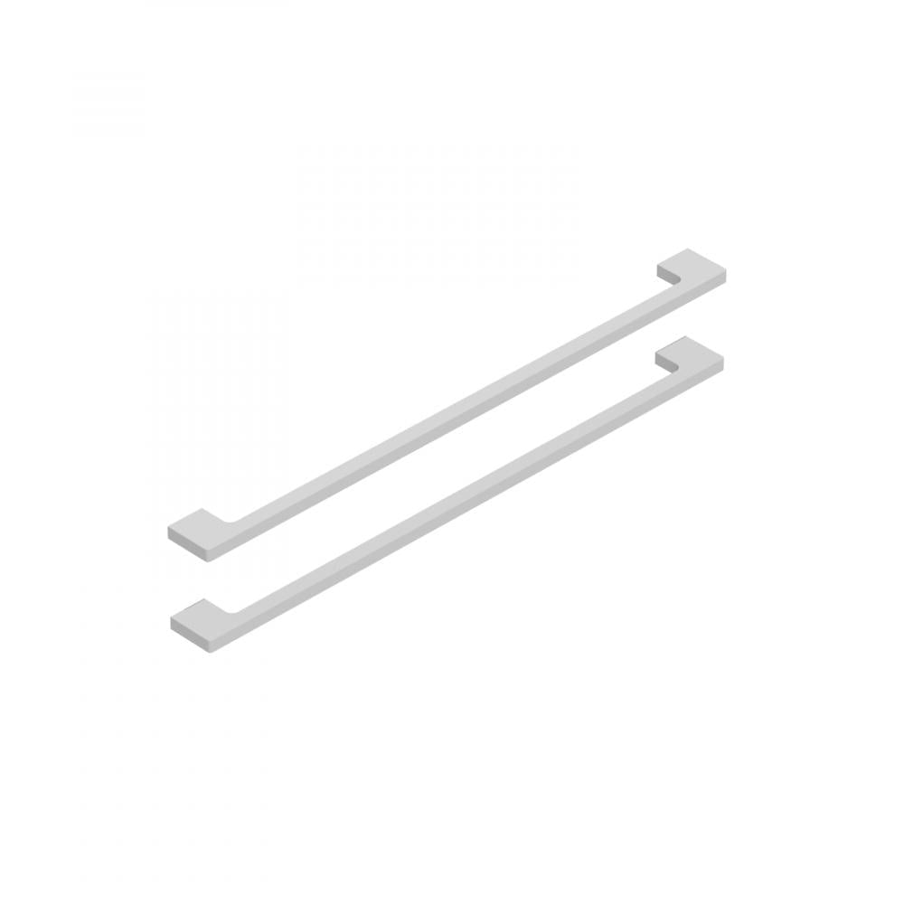 Handtag - B - 2 st, 40 cm, Borstad aluminium