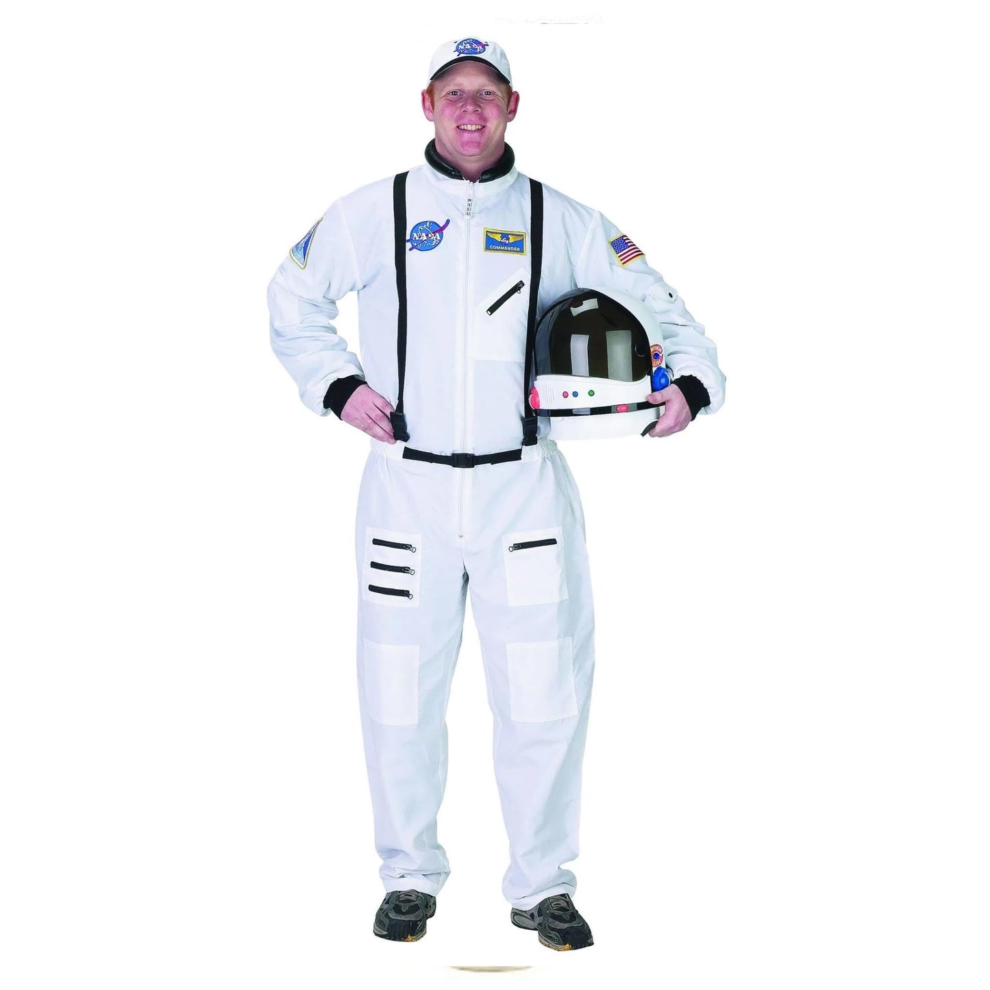 Adult Astronaut (White) Suit W/ Cap Costume
