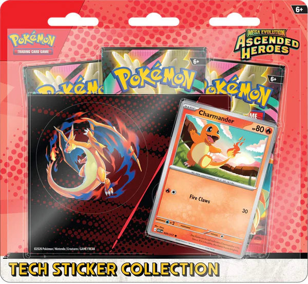Pokemon Mega Evolution: Ascended Heroes Tech Sticker Collection (3 boosters)
