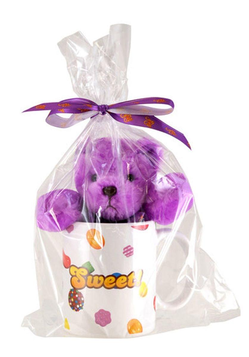 Candy Crush Saga Bear With Ceramic Mug: Purple