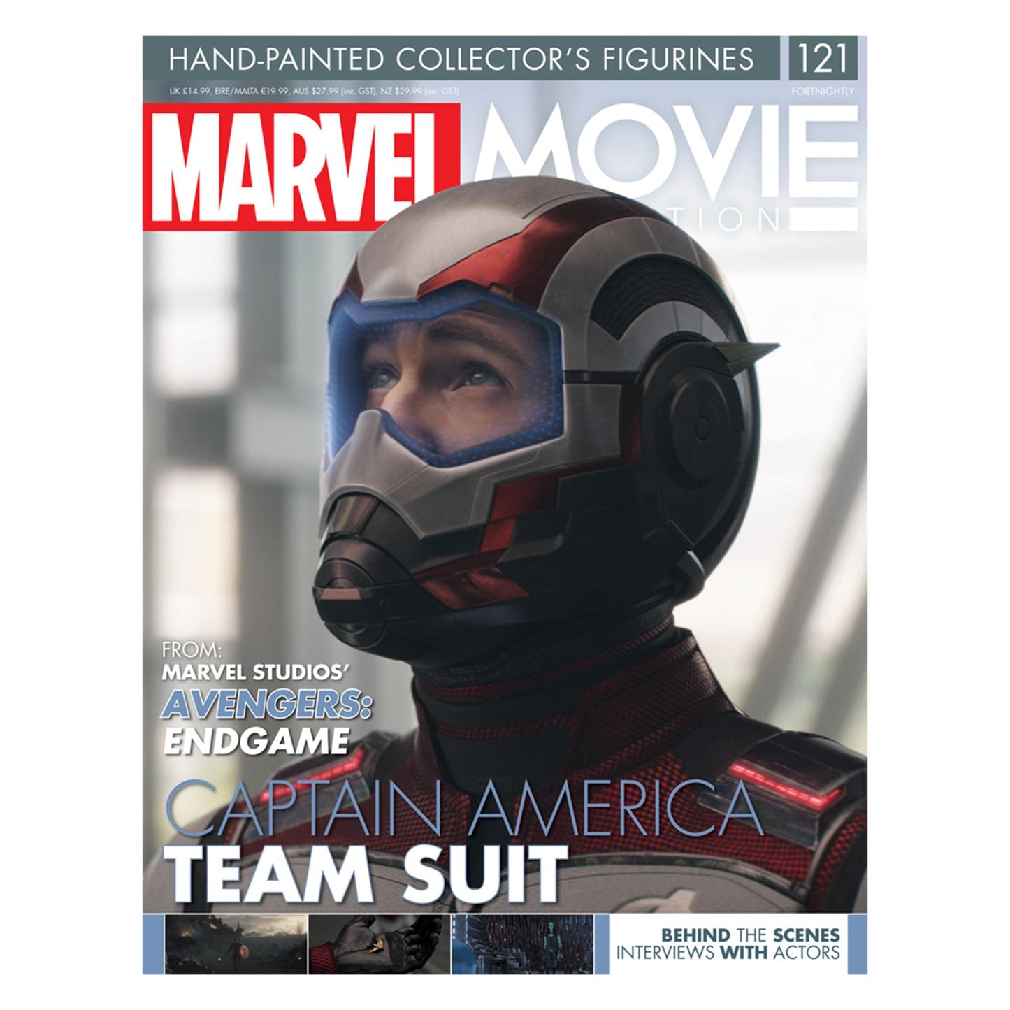 Eaglemoss Marvel Movie Collection Magazine Issue #121 Captain America Team Suit