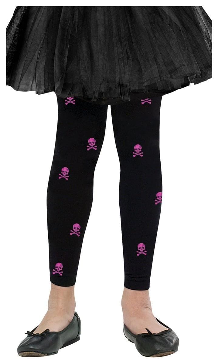 Bones Child Costume Tights Footless