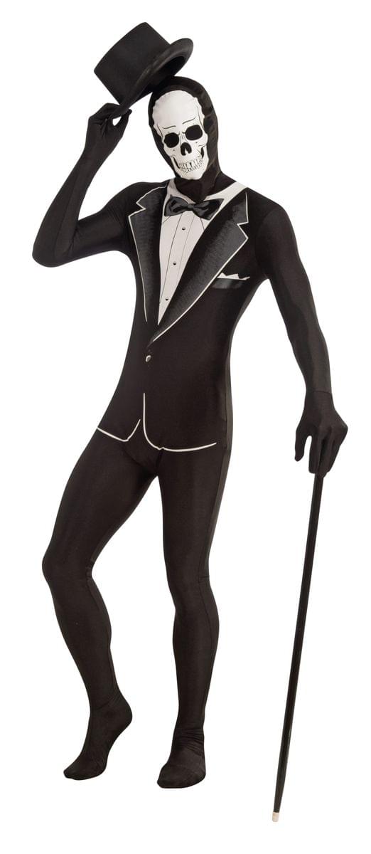 Disappearing Man 2nd Skin Suit Skull Tuxedo Adult Standard