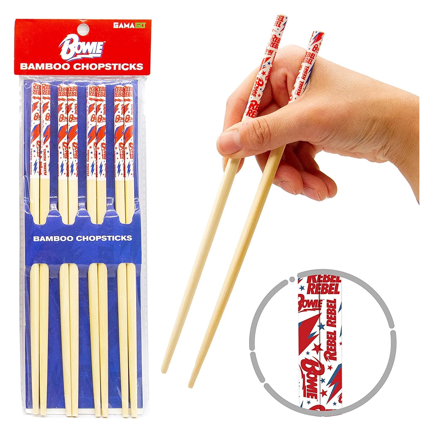 David Bowie GAMAGO Cast Bamboo Chopsticks | Set of 4