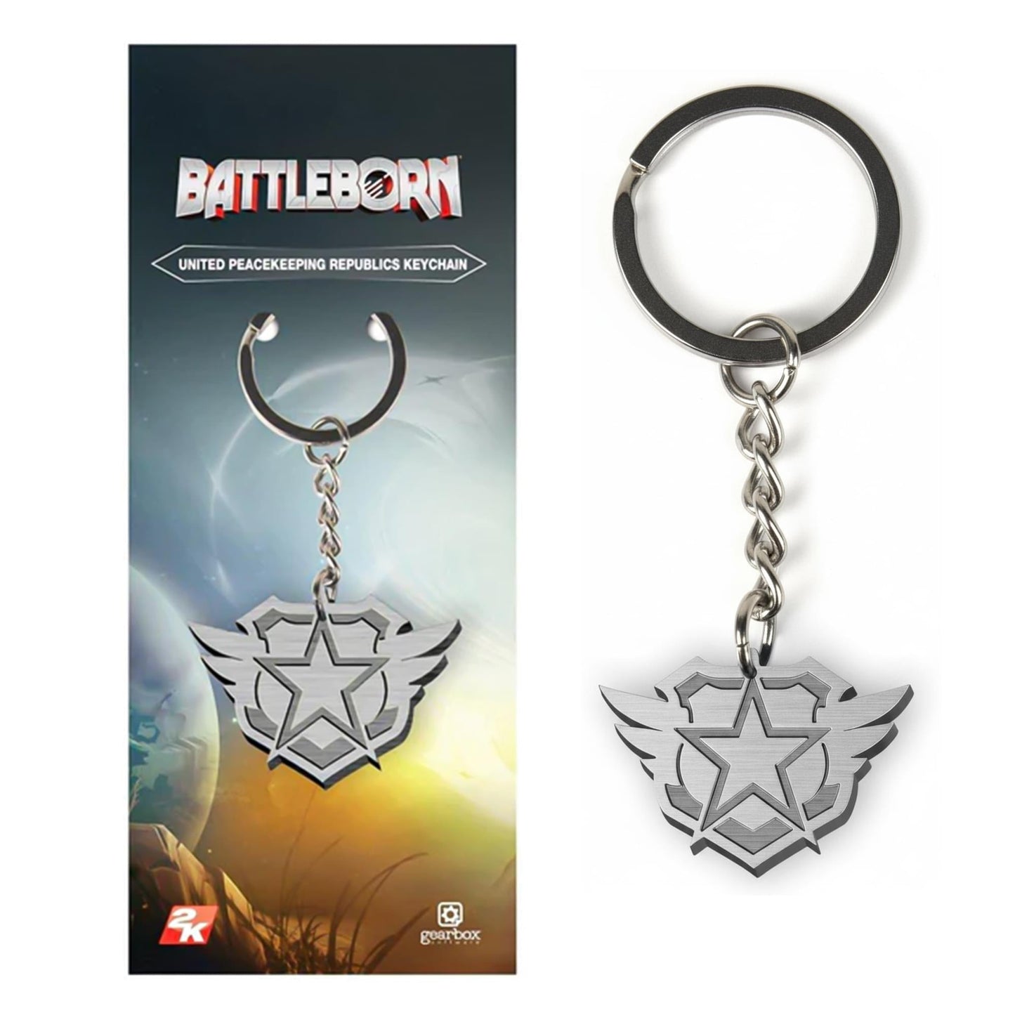 Battleborn United Peacekeeping Republics Logo Metal Keychain