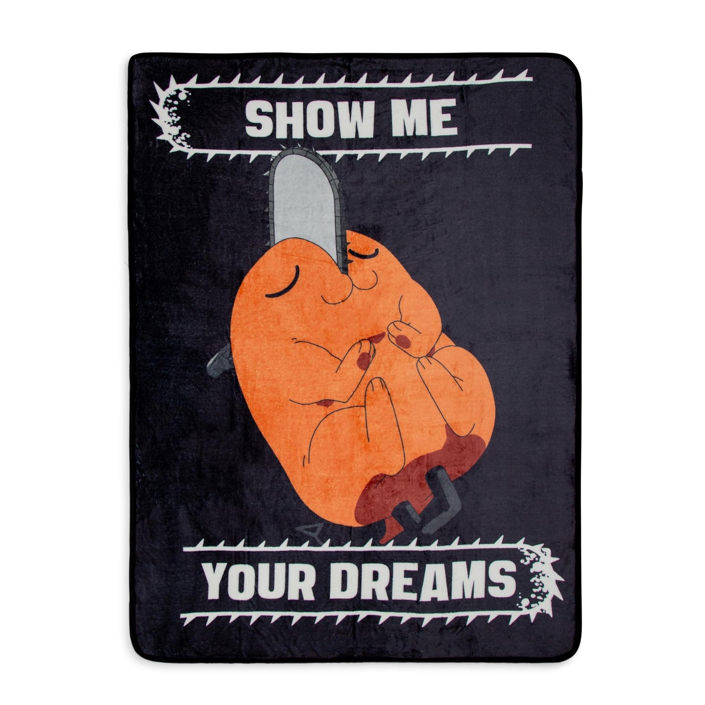 Chainsaw Man Pochita Show Me Your Dreams Fleece Throw Blanket | 45 x 60 Inches