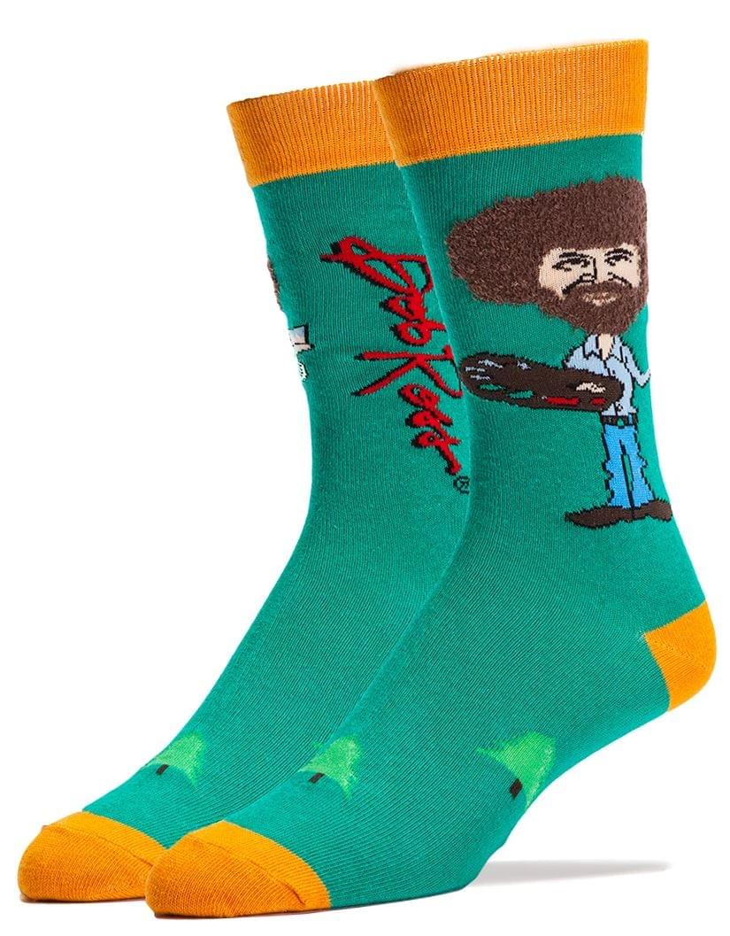 Bob Ross Fuzzy Hair Women's Crew Socks | One Size