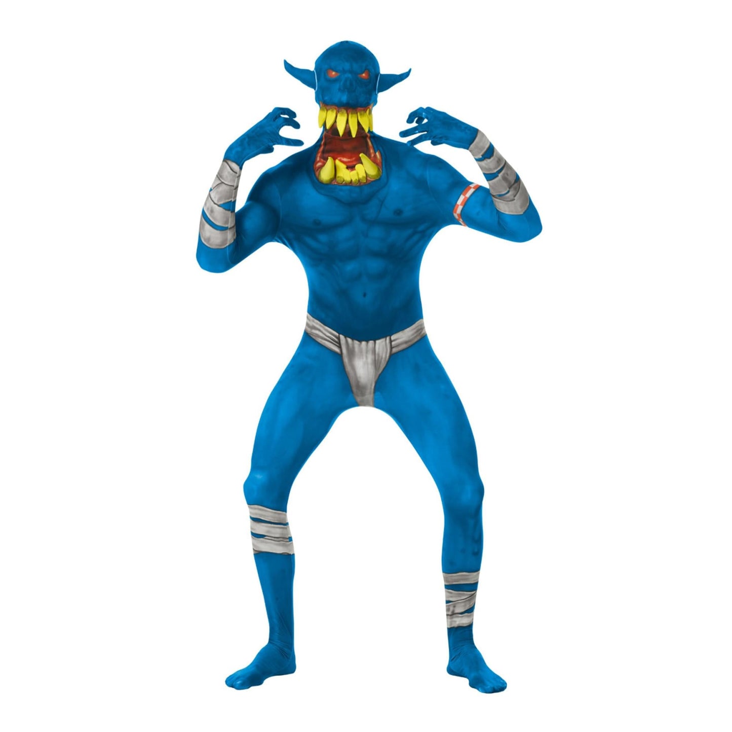 Blue Orc Jaw Dropper Adult Costume Morphsuit