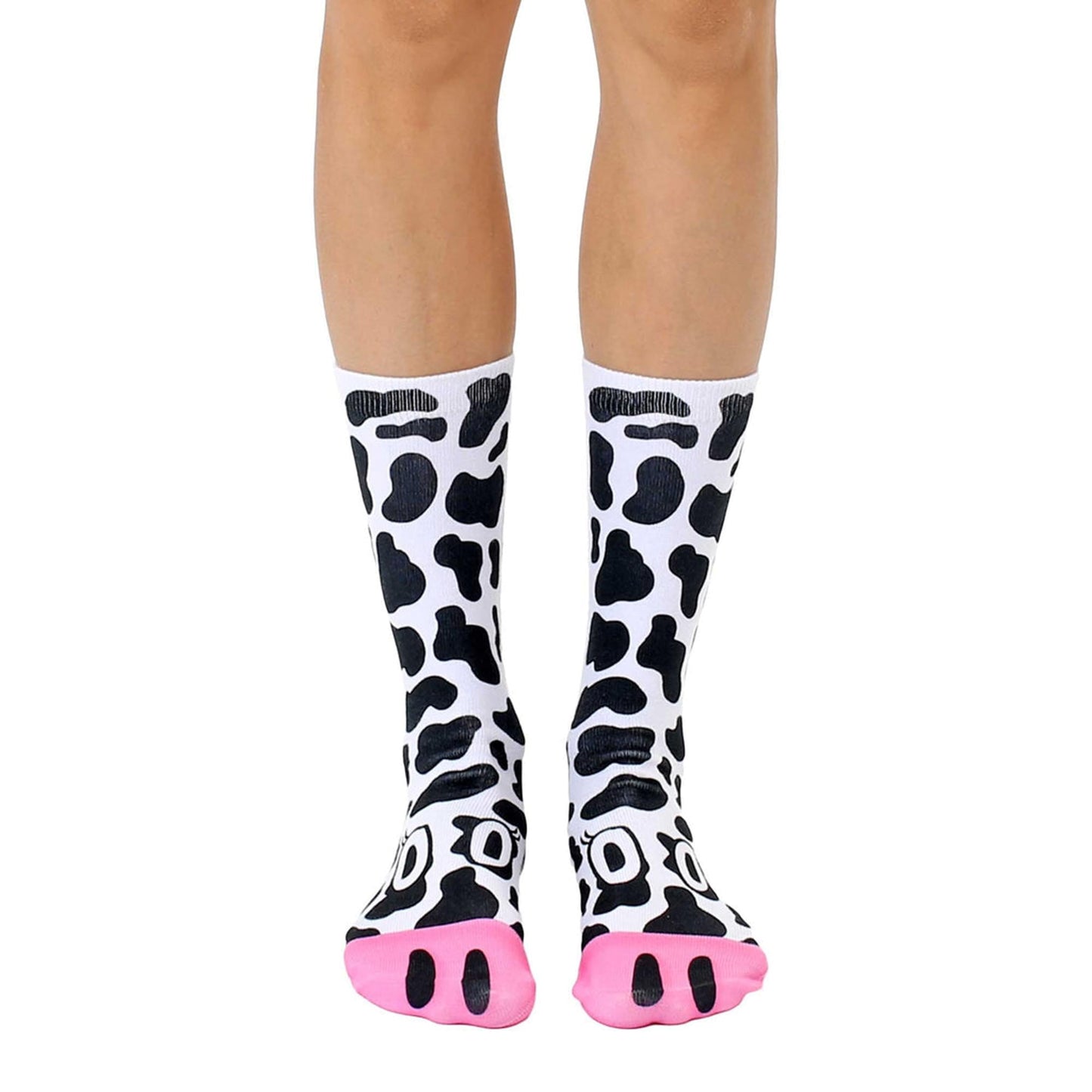 Cow Photo Print Crew Socks