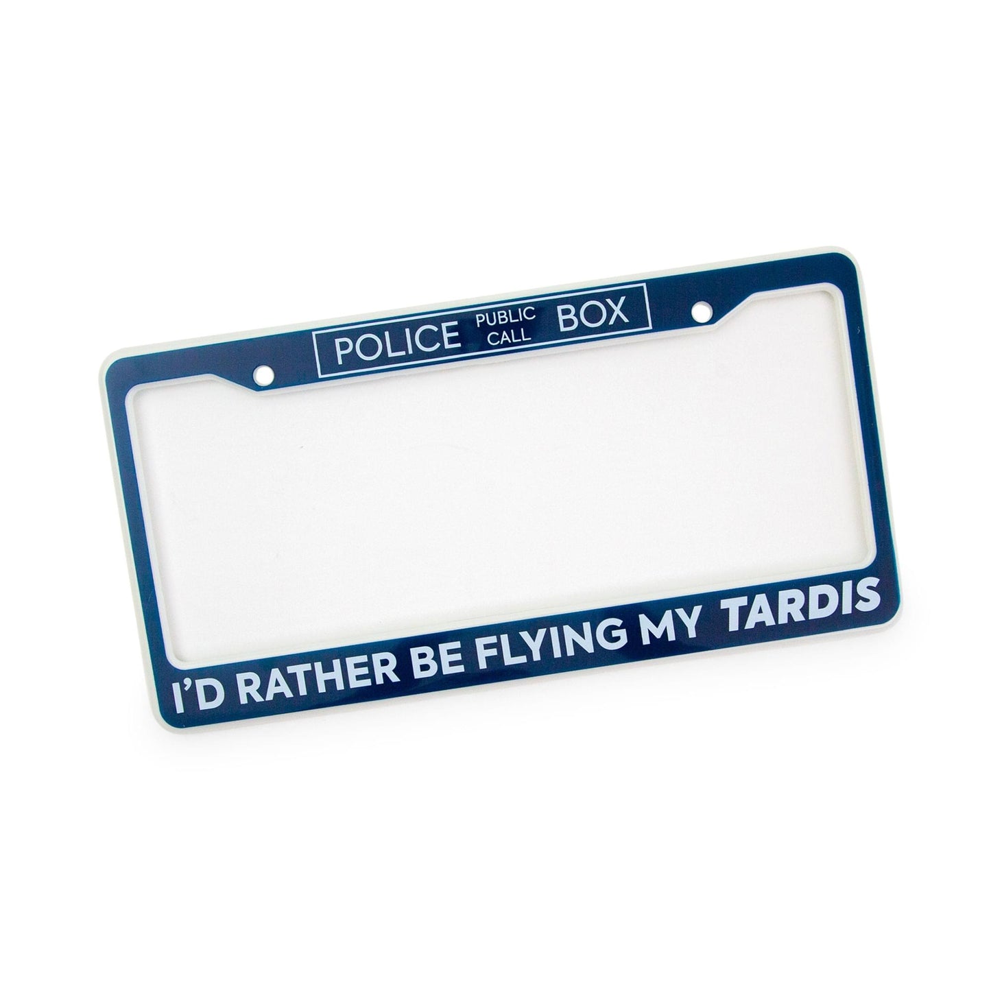 Doctor Who I'd Rather Be Flying My TARDIS Plastic License Plate Frame