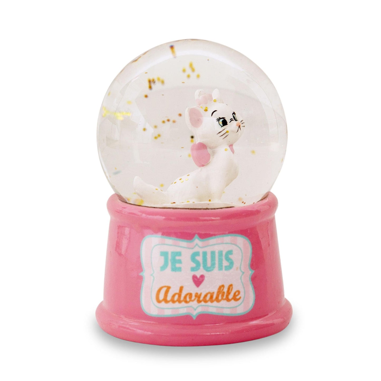 Disney Aristocats Marie Je Suis Adorable Light-Up Mini Snow Globe