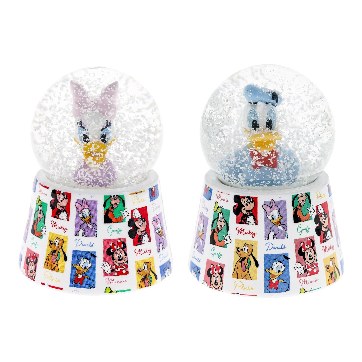 Disney Donald and Daisy Duck Mini Light-Up Snow Globes | Set of 2