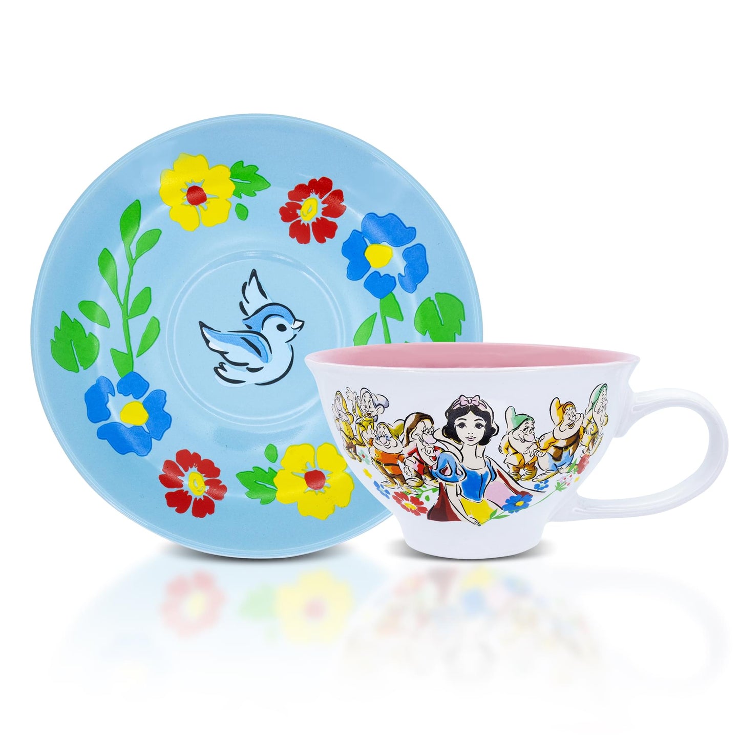 Disney Snow White and the Seven Dwarfs I'm Wishing Ceramic Teacup and Saucer