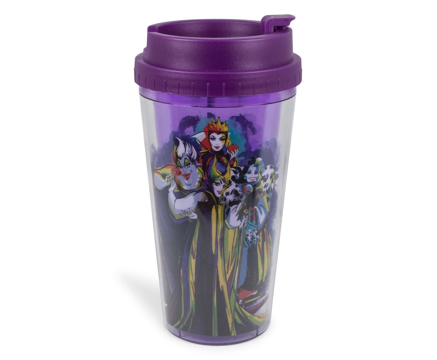 Disney Villains Bad Vibes Only Double-Walled Plastic Tumbler | Holds 16 Ounces