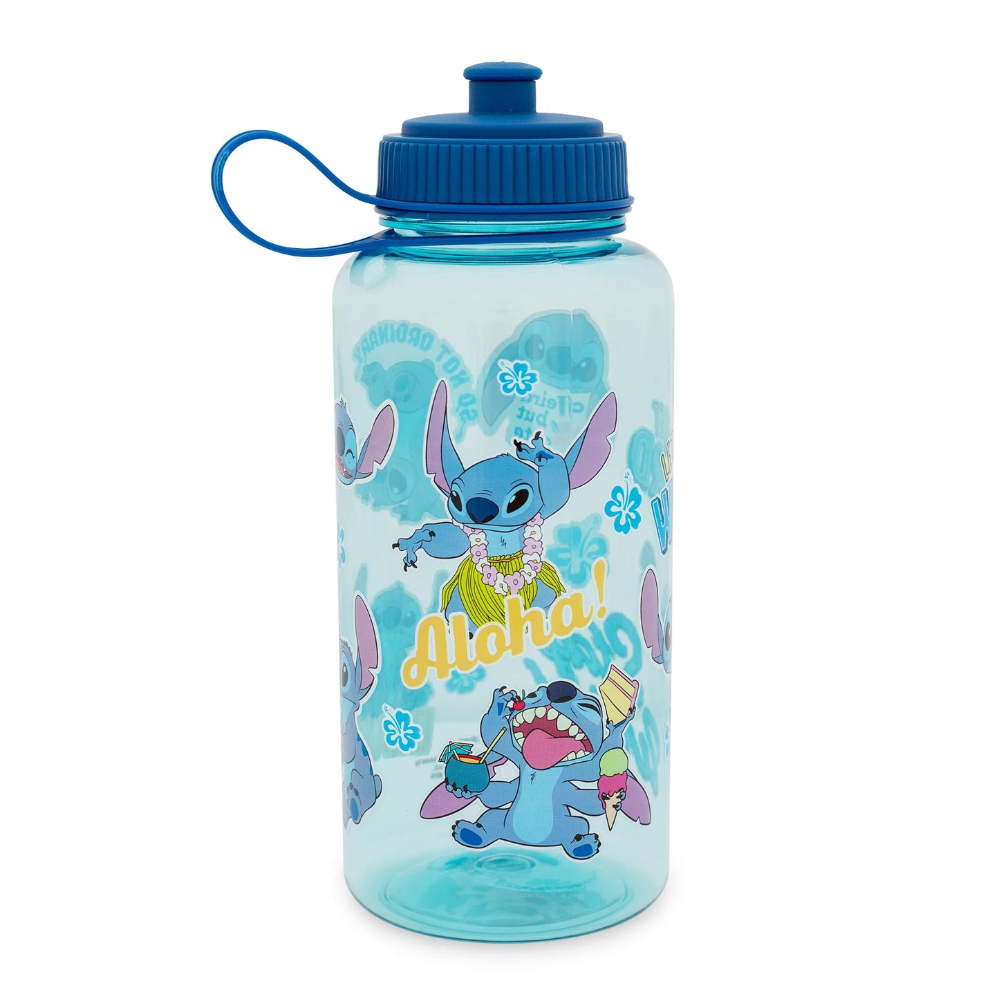 Disney Lilo & Stitch Stay Weird Water Bottle With Sports Cap | Holds 34 Ounces