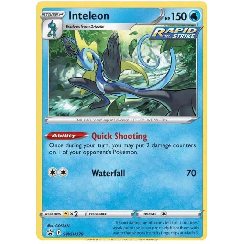 Inteleon Holo - SWSH279 Black Star Promo - Pokémon Sword & Shield: Crown Zenith