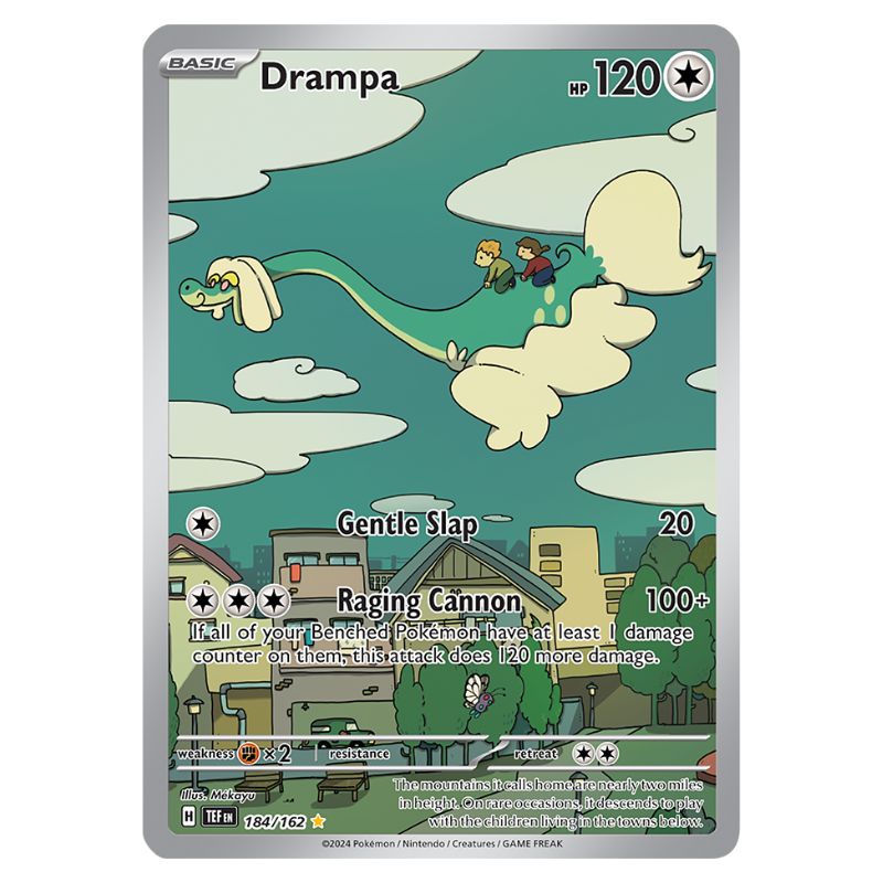 Drampa Illustration Rare - TEF #184/162 - Pokémon Scarlet & Violet: Temporal Forces