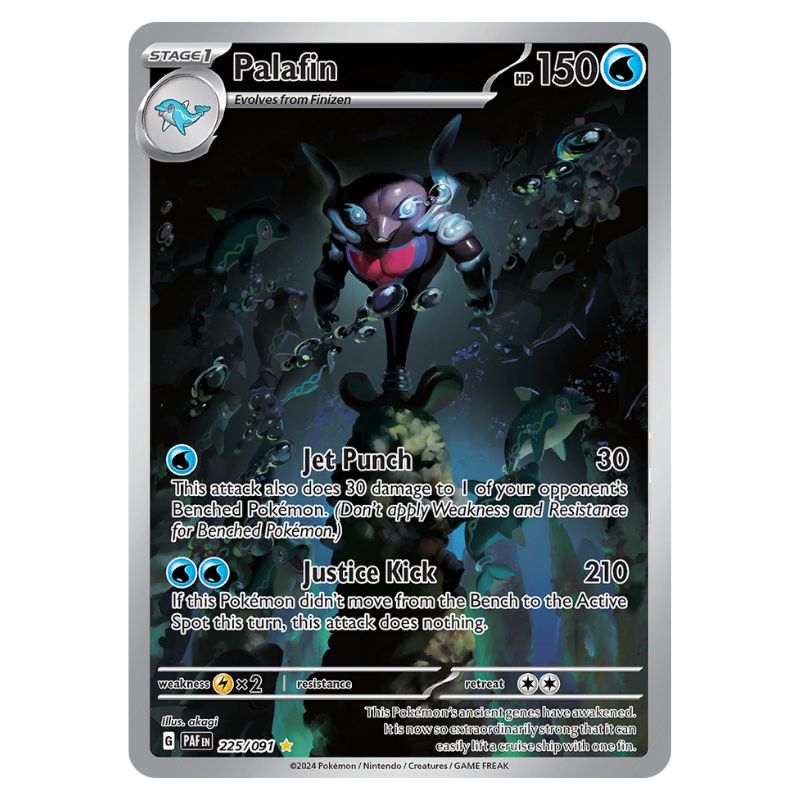 Palafin Illustration Rare - PAF #225/091 - Pokémon Scarlet & Violet: Paldean Fates