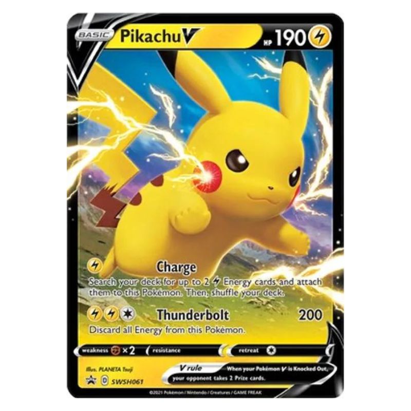 Pikachu V - SWSH061 Black Star Promo - Pokémon Sword & Shield: Shining Fates
