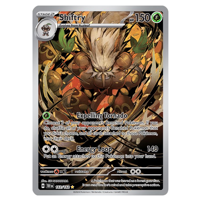 Shiftry Illustration Rare - TEF #163/162 - Pokémon Scarlet & Violet: Temporal Forces