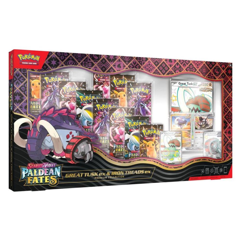 Pokémon Scarlet & Violet: Paldean Fates Great Tusk ex & Iron Treads ex Premium Collection Box