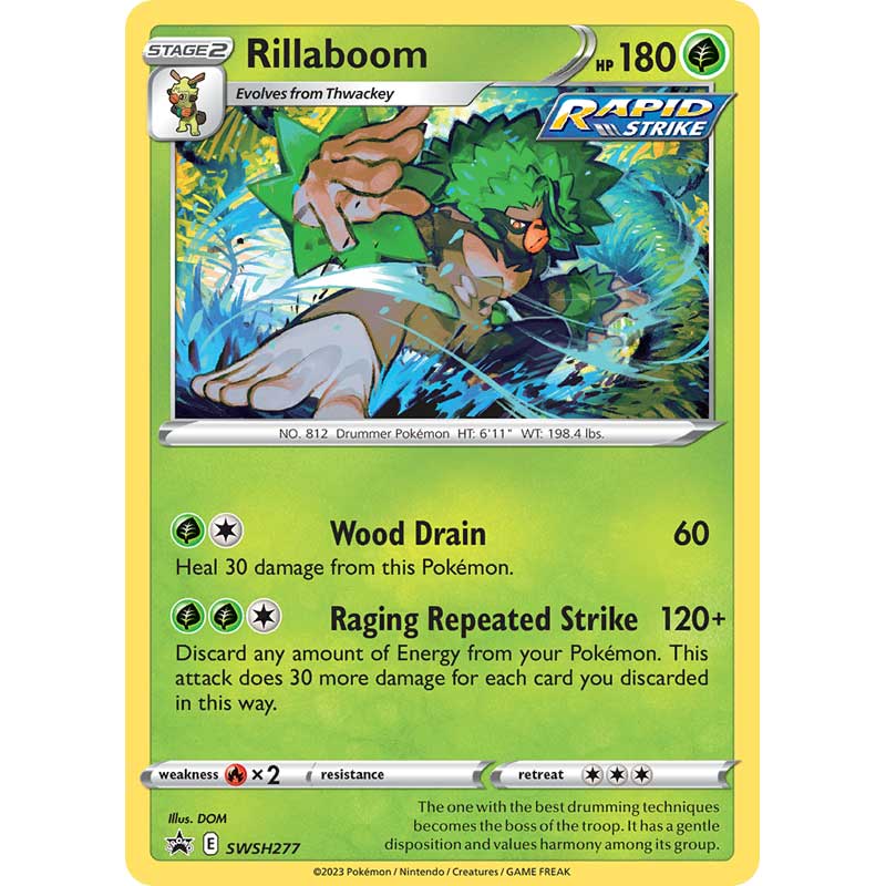 Rillaboom Holo - SWSH277 Black Star Promo - Pokémon Sword & Shield: Crown Zenith