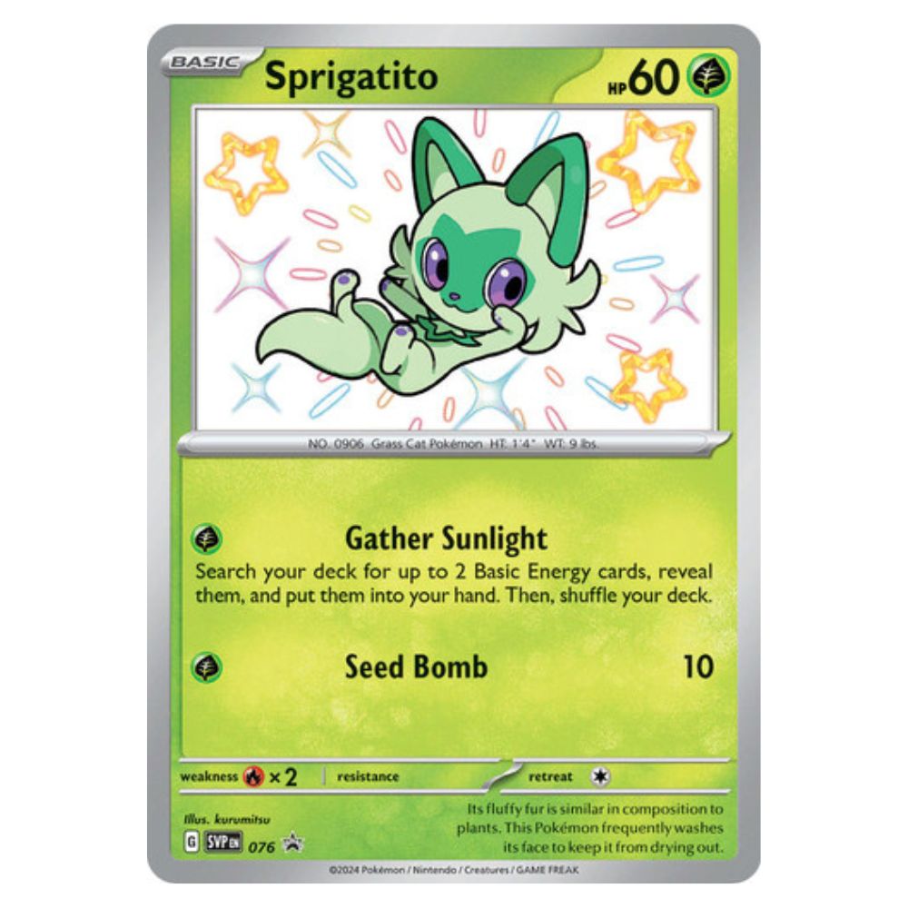 Sprigatito - SVP076 Black Star Promo - Pokémon Scarlet & Violet: Paldean Fates