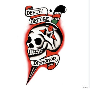 Costume Tattoo: Death B4 Dishonor Skull