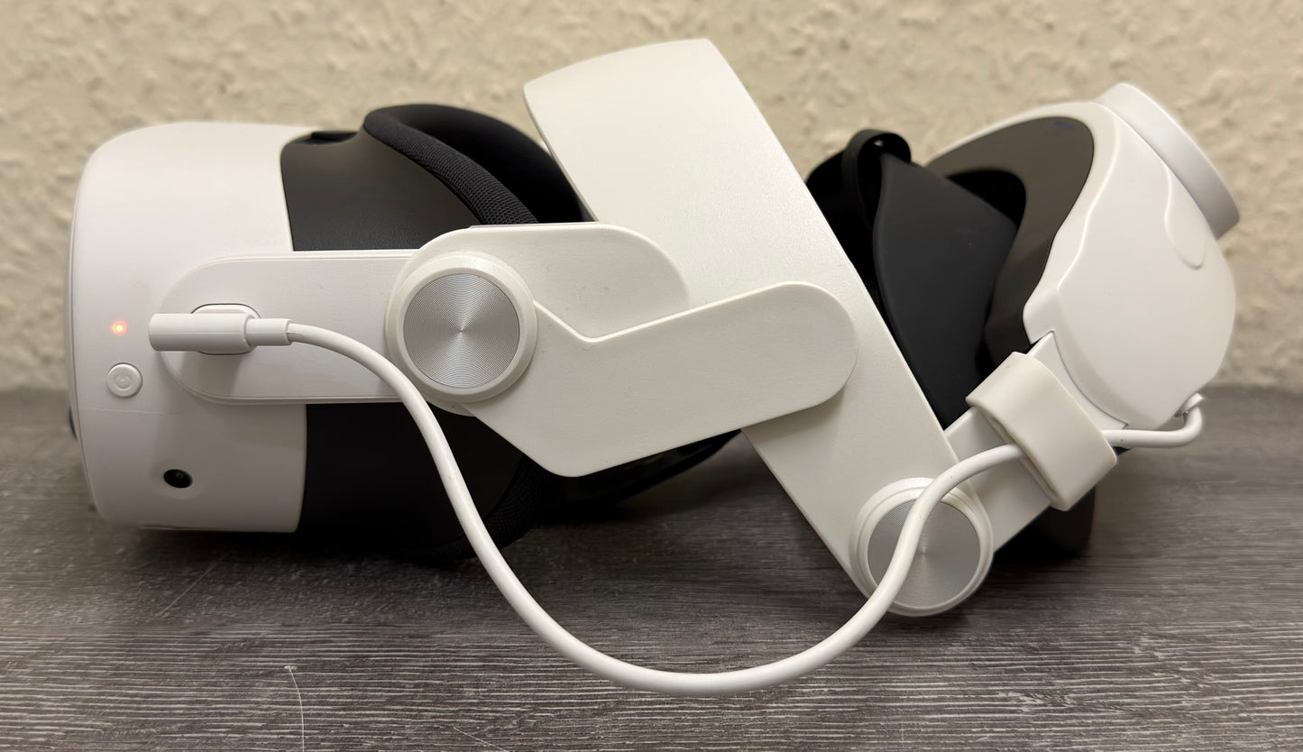Begagnat Meta Quest 3S VR-headset med batterihuvudband – 128 GB