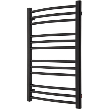 Handdukstork - 61x78,5 cm - för el och fjärrvärme/centralvärme, 12 horisontella rör - blank vit - NEMO 12-600