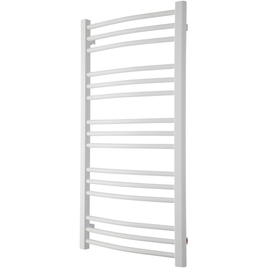 Handdukstork - 61x99 cm - för el och fjärrvärme/centralvärme, 15 horisontella rör - blank vit - NEMO 15-600