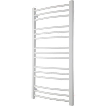 Handdukstork - 61x99 cm - för el och fjärrvärme/centralvärme, 15 horisontella rör - blank vit - NEMO 15-600