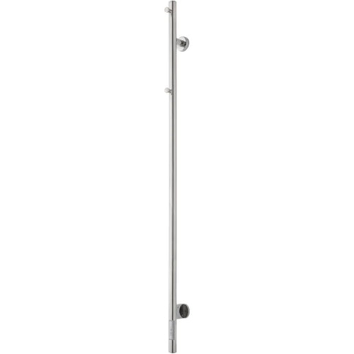 Handdukstork - 6x140 cm - för elektrisk anslutning, med termostat och timer, 1 vertikalt rör - polerat rostfritt stål - ELDO 1