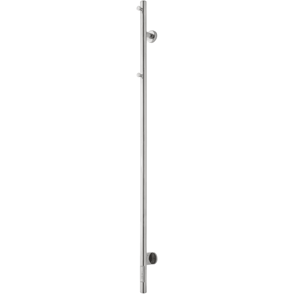 Handdukstork - 6x140 cm - för elektrisk anslutning, med termostat och timer, 1 vertikalt rör - blank vit - ELDO 1