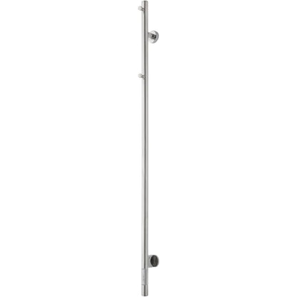 Handdukstork - 6x140 cm - för elektrisk anslutning, med termostat och timer, 1 vertikalt rör - blank vit - ELDO 1