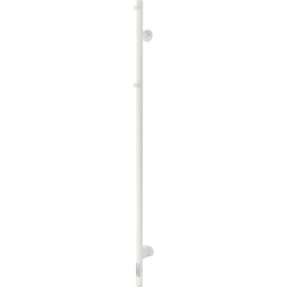 Handdukstork - 6x140 cm - för elektrisk anslutning, med termostat och timer, 1 vertikalt rör - blank vit - ELDO 1