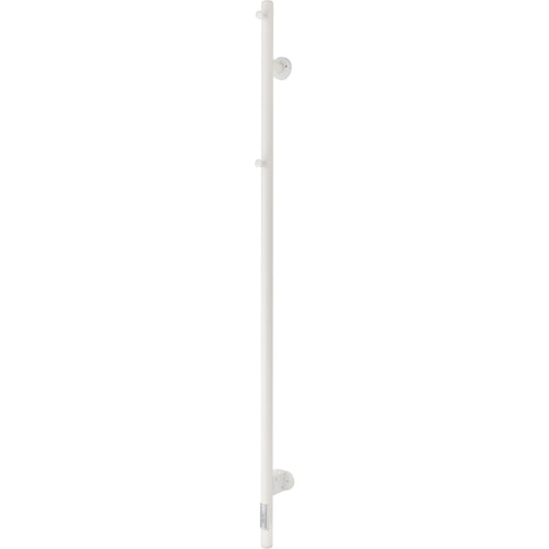 Handdukstork - 6x140 cm - för elektrisk anslutning, med termostat och timer, 1 vertikalt rör - blank vit - ELDO 1