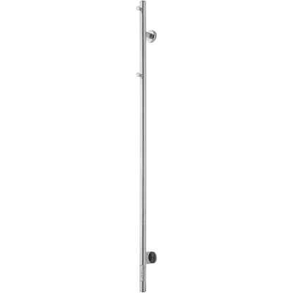 Handdukstork - 6x140 cm - för elektrisk anslutning, med termostat och timer, 1 vertikalt rör - svart matt - ELDO 1