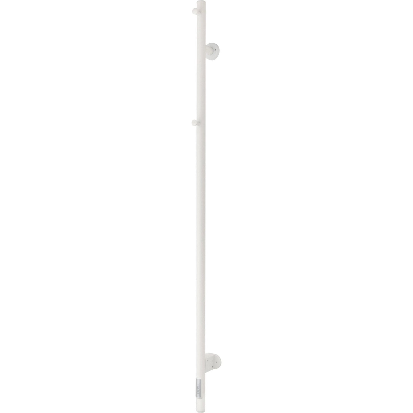 Handdukstork - 6x140 cm - för elektrisk anslutning, med termostat och timer, 1 vertikalt rör - svart matt - ELDO 1