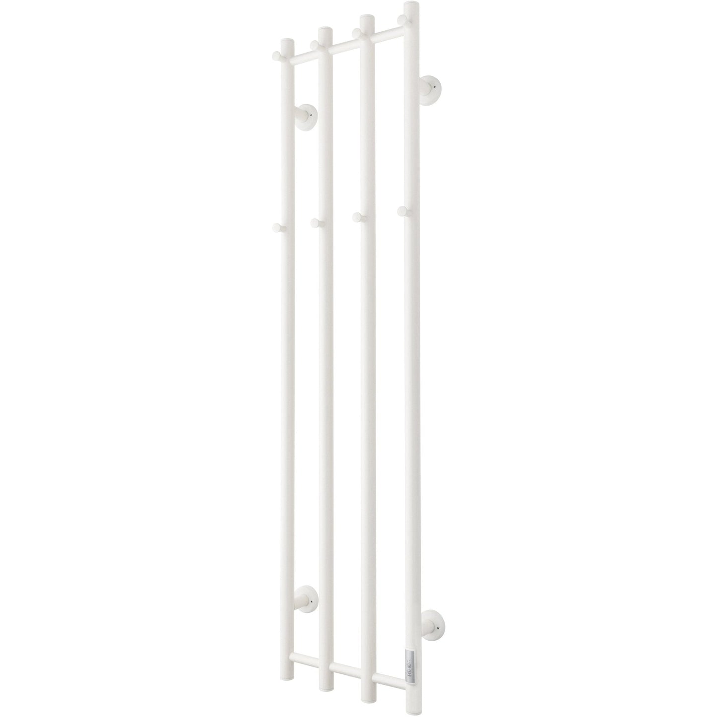 Handdukstork - 34,5x140 cm - för elektrisk anslutning, med termostat och timer, 4 vertikala rör - svart matt - ELDO 4