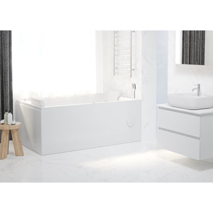 Handdukstork - 53x86 cm - för elektrisk anslutning, med termostat och timer, 9 horisontella rör - blank vit - ELDO 9