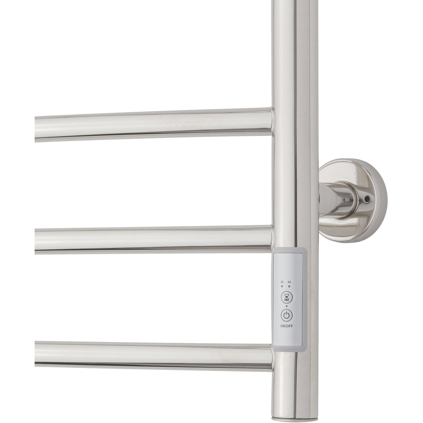 Handdukstork - 53x86 cm - för elektrisk anslutning, med termostat och timer, 9 horisontella rör - blank vit - ELDO 9