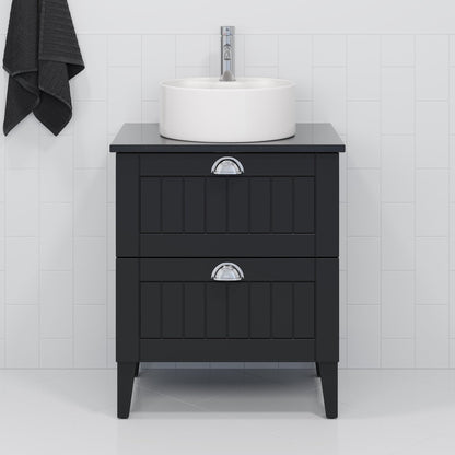 Fristående runt tvättställ - Ø38x13,7 cm - sanitetsporslin - vit - Vikedal
