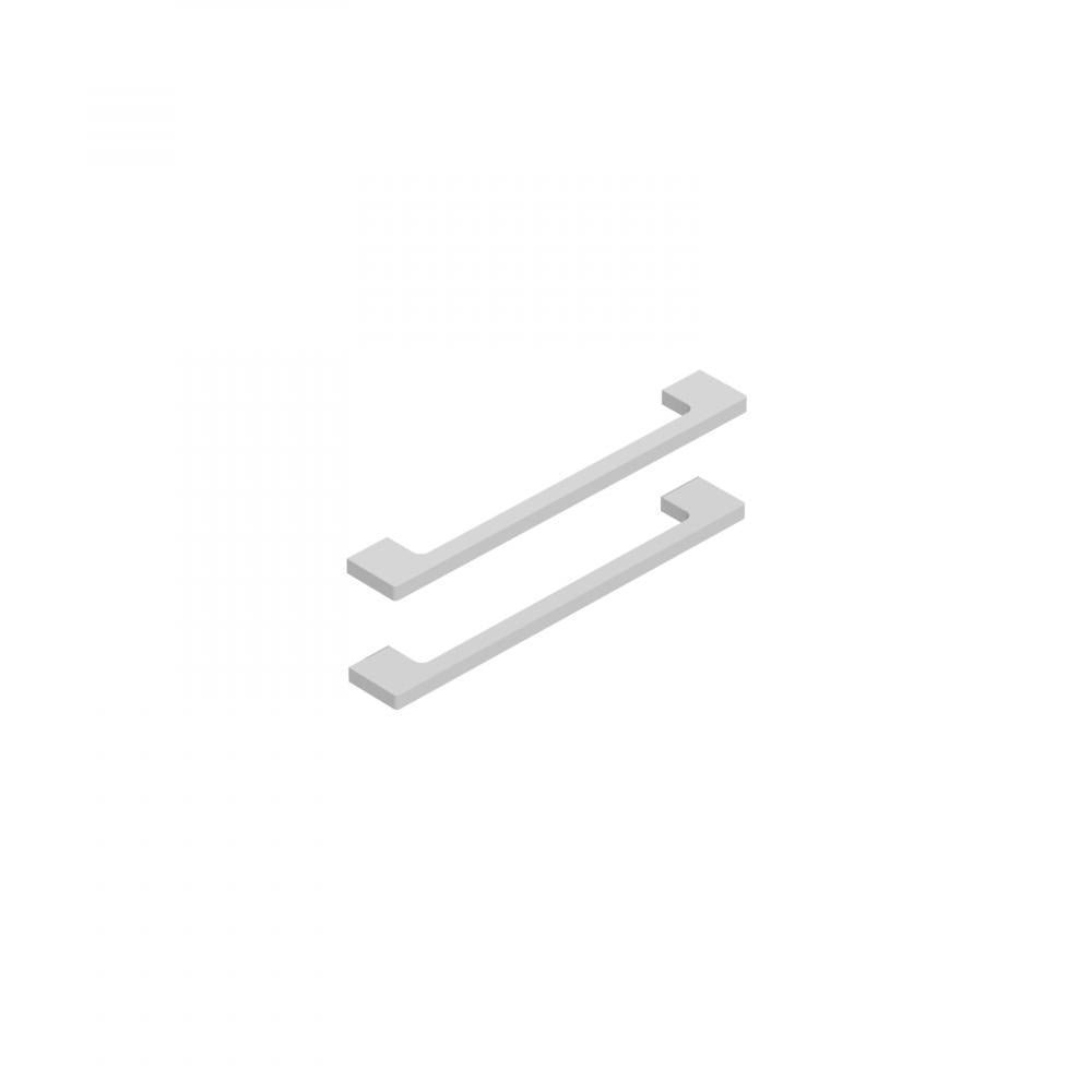 Handtag - B - 2 st, 22,8 cm, Borstad aluminium