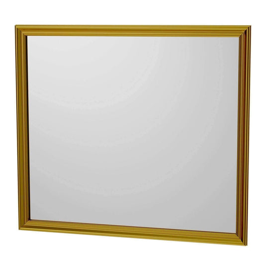 Fyrkantiga spegel - 80x80 cm med guldram och väggfäste - Gedser
