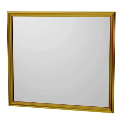 Fyrkantiga spegel - 80x80 cm med guldram och väggfäste - Gedser