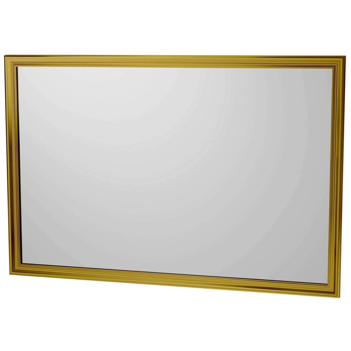 Fyrkantiga spegel - 80x80 cm med guldram och väggfäste - Gedser