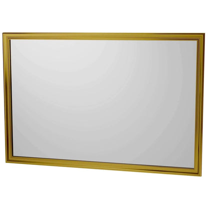 Fyrkantiga spegel - 80x80 cm med guldram och väggfäste - Gedser