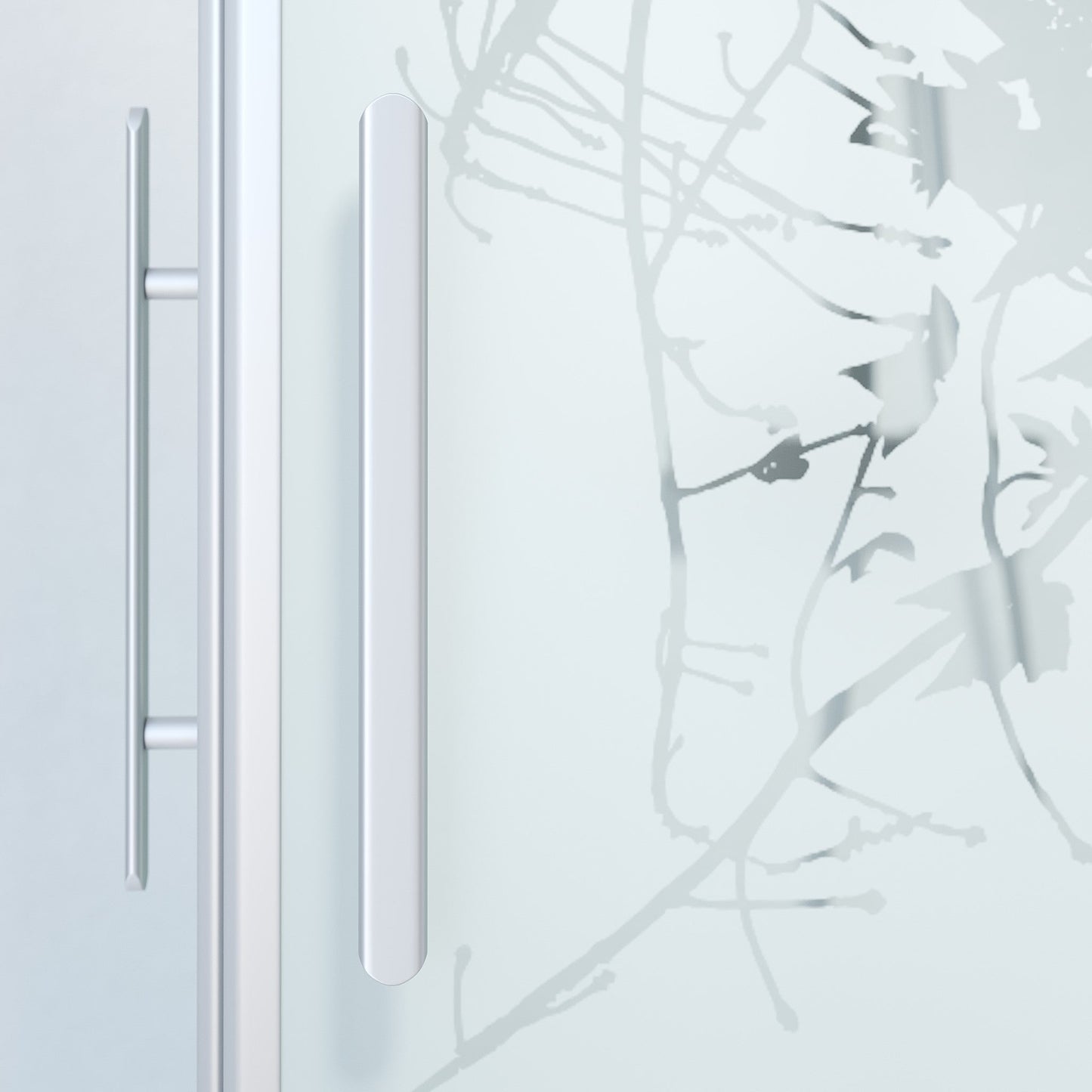 Duschhörna fyrkantig 80x80x198 cm - 6 mm frostad dekor nanoglas - borstad aluminiumprofil - Vänern