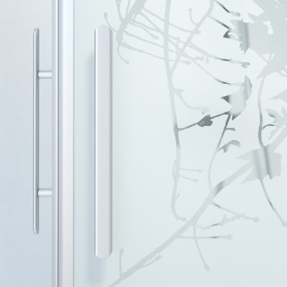 Duschhörna fyrkantig 80x80x198 cm - 6 mm frostad dekor nanoglas - borstad aluminiumprofil - Vänern